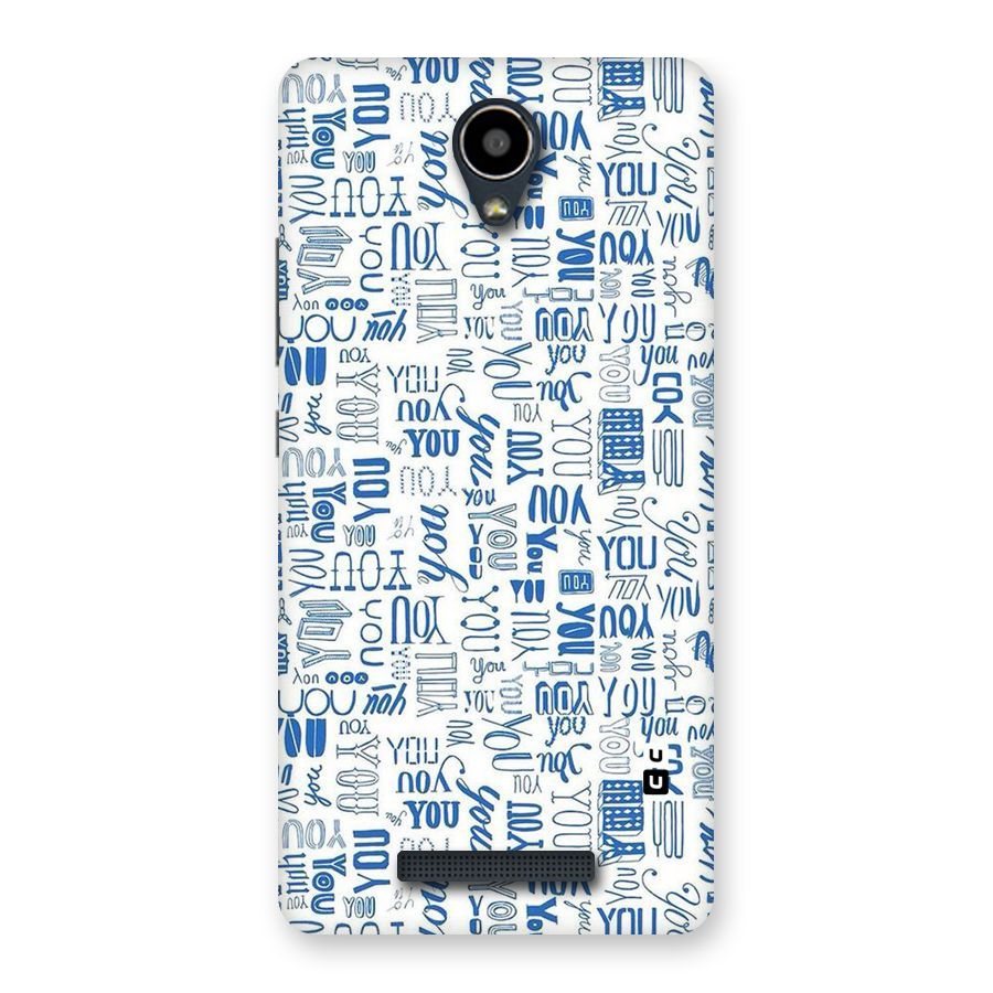 You Pattern Back Case for Redmi Note 2