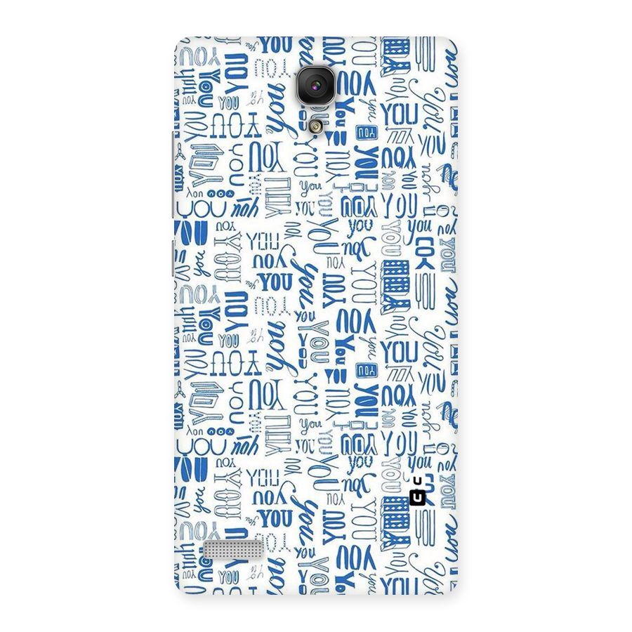 You Pattern Back Case for Redmi Note Prime
