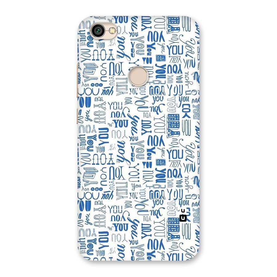 You Pattern Back Case for Redmi Y1 2017