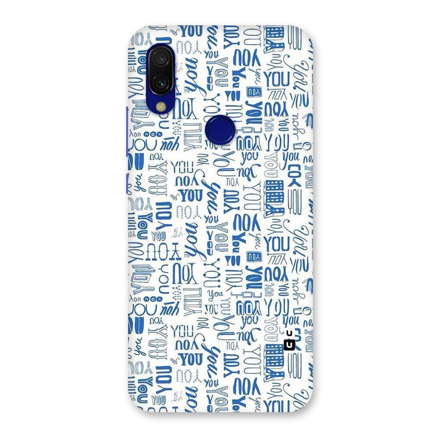 You Pattern Back Case for Redmi Y3