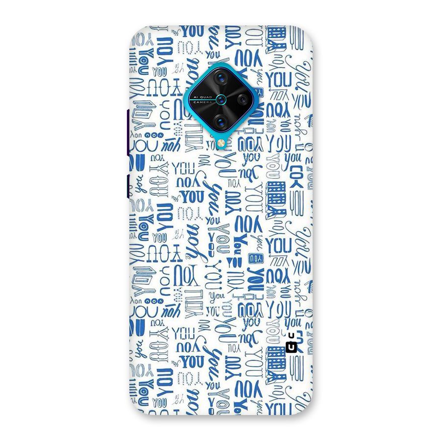 You Pattern Back Case for Vivo S1 Pro