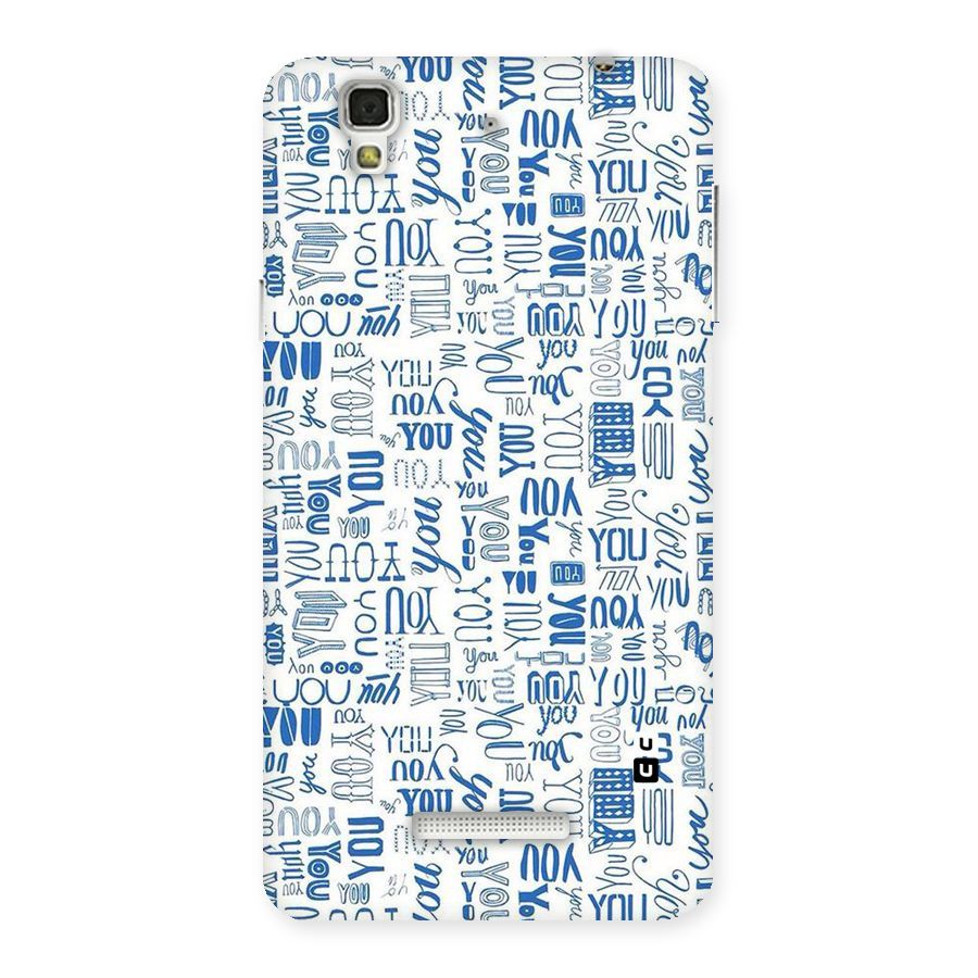 You Pattern Back Case for YU Yureka Plus