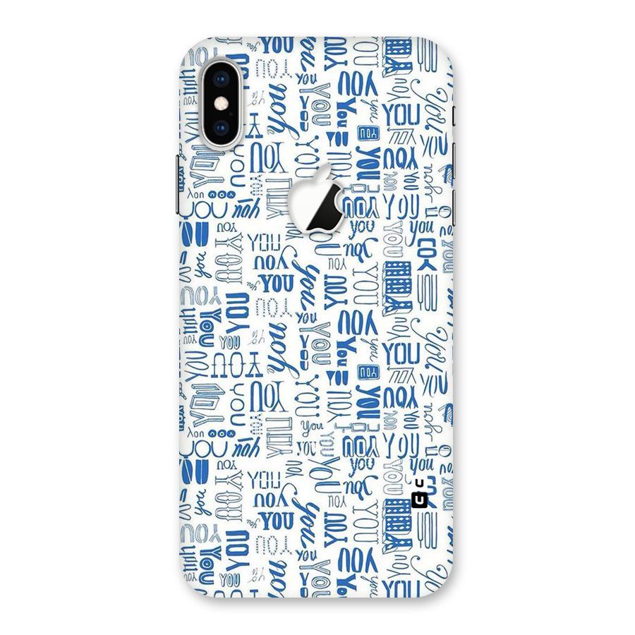 You Pattern Back Case for iPhone XS Max Apple Cut