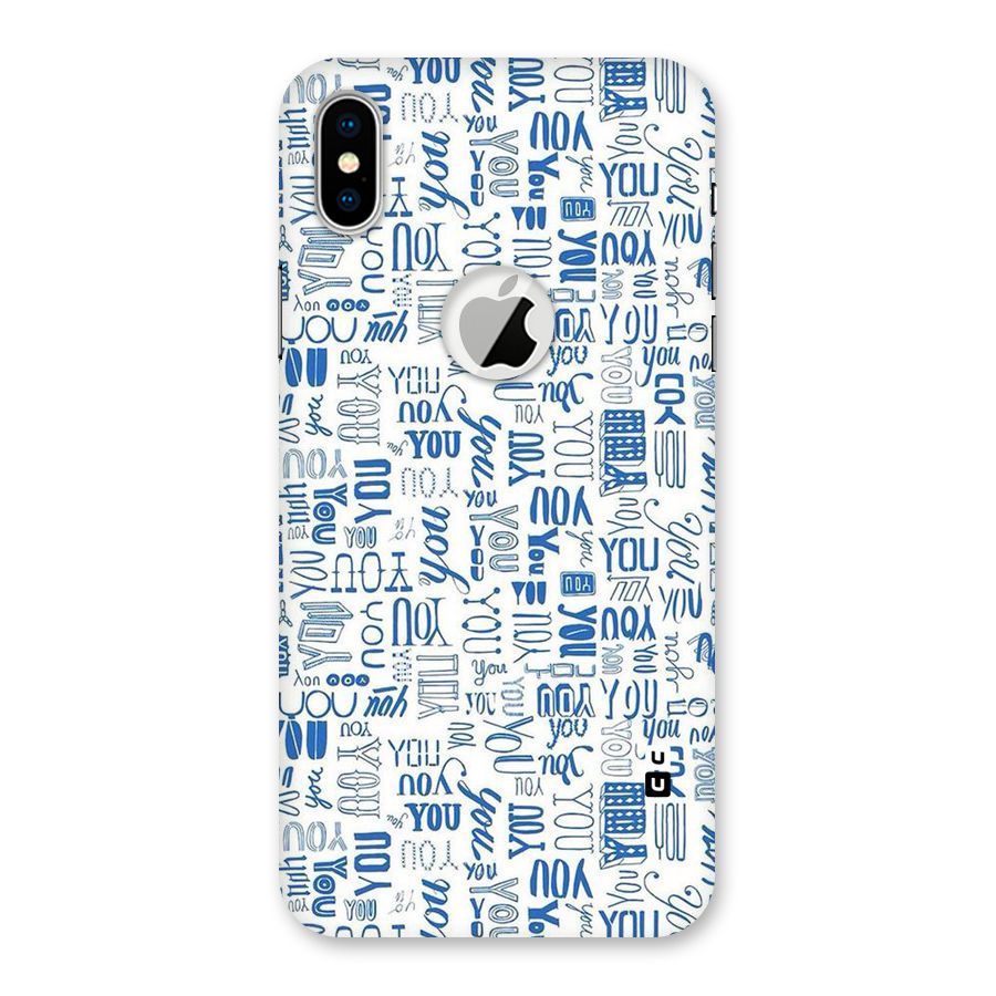 You Pattern Back Case for iPhone X Logo Cut
