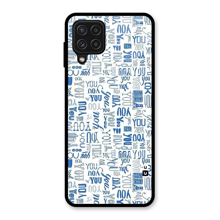 You Pattern Glass Back Case for Galaxy A22 4G