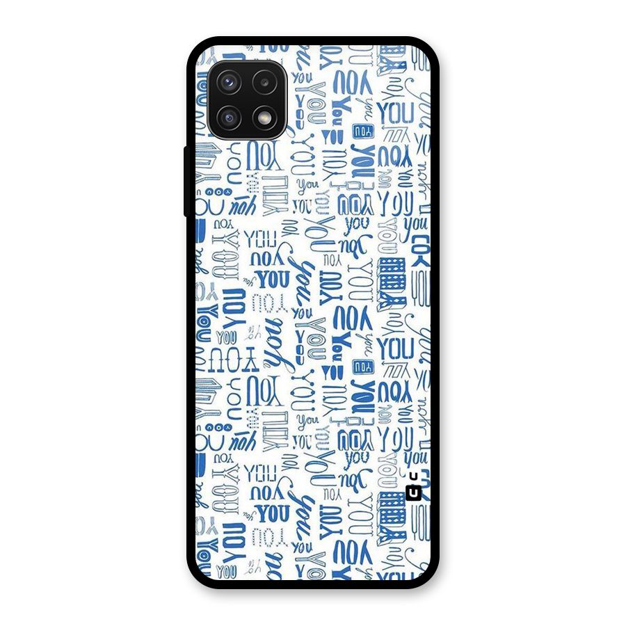 You Pattern Glass Back Case for Galaxy A22 5G