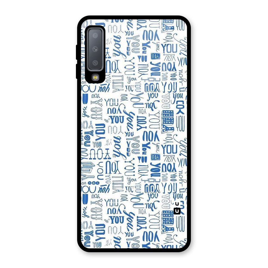 You Pattern Glass Back Case for Galaxy A7 (2018)