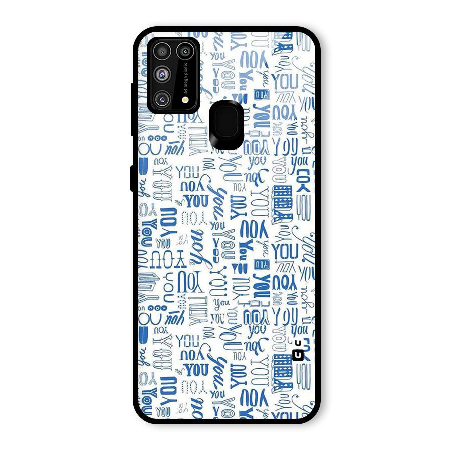 You Pattern Glass Back Case for Galaxy F41