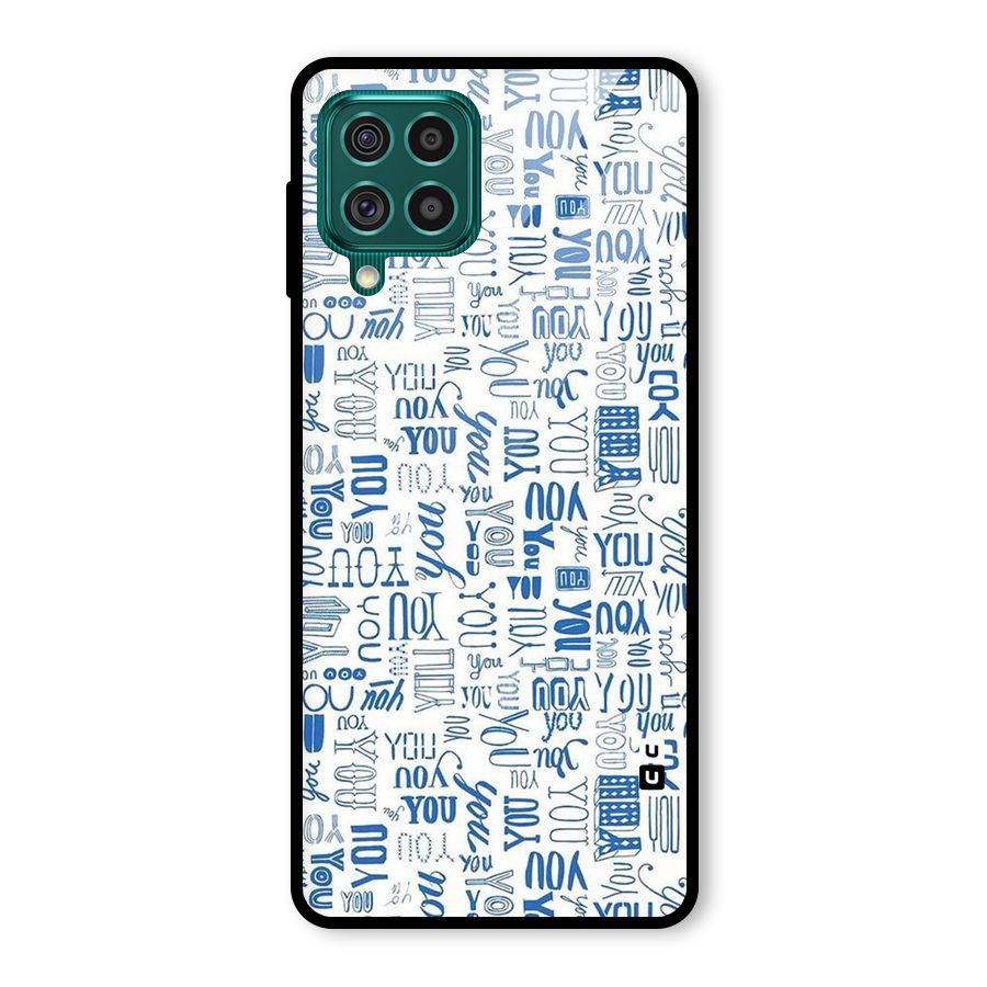 You Pattern Glass Back Case for Galaxy F62