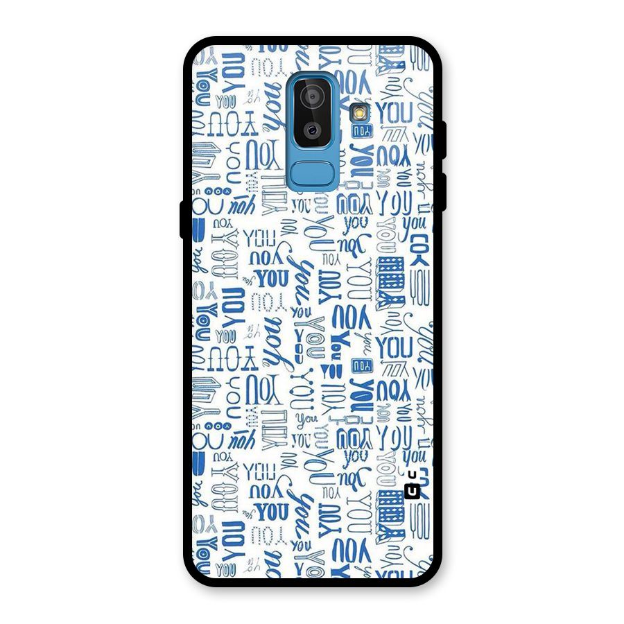 You Pattern Glass Back Case for Galaxy J8