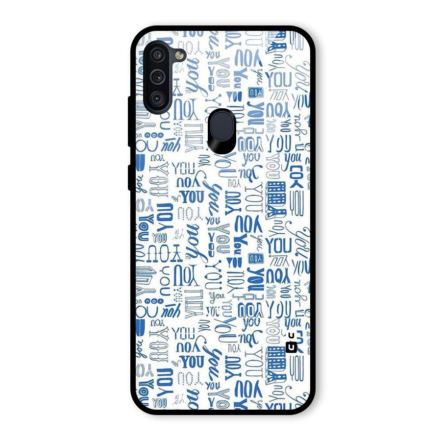 You Pattern Glass Back Case for Galaxy M11