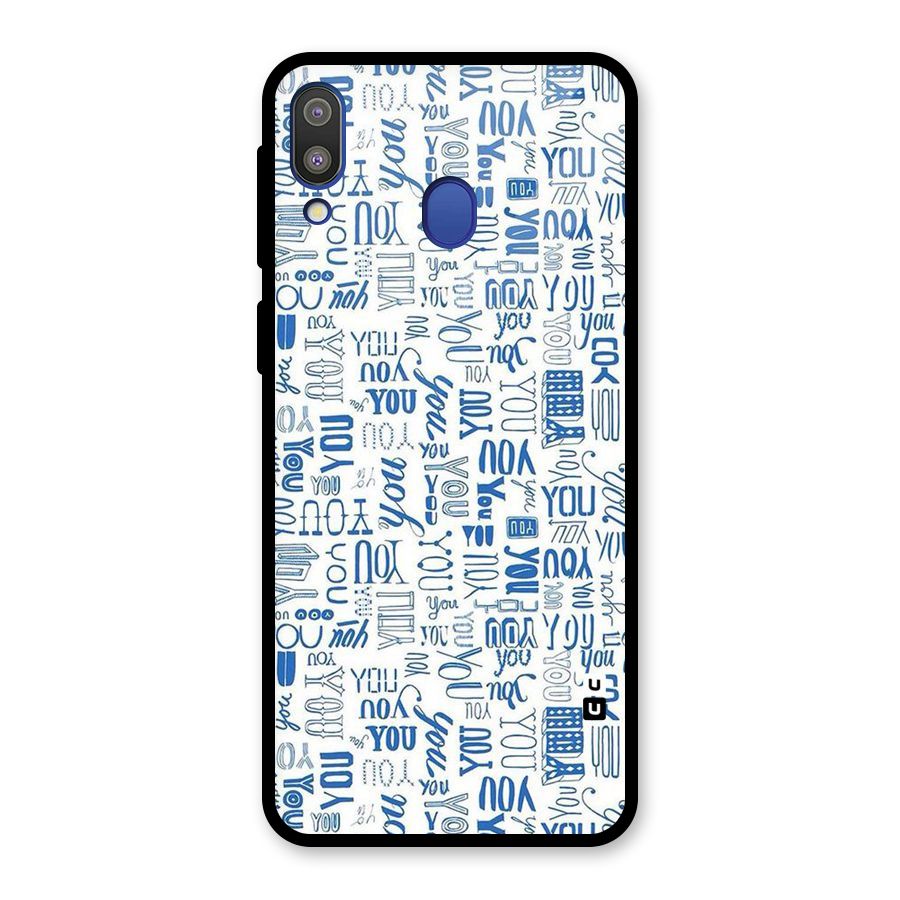 You Pattern Glass Back Case for Galaxy M20