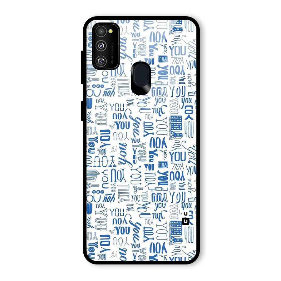 You Pattern Glass Back Case for Galaxy M30s