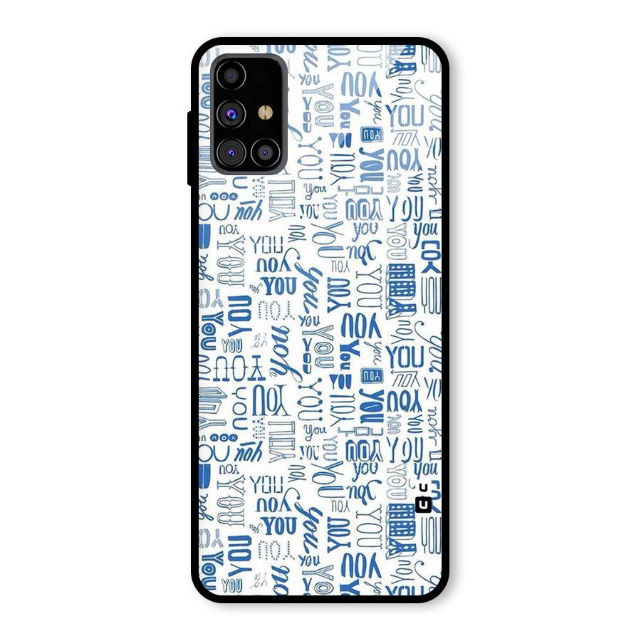 You Pattern Glass Back Case for Galaxy M31s