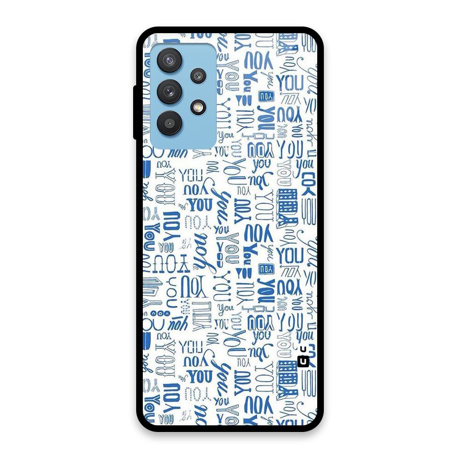 You Pattern Glass Back Case for Galaxy M32 5G