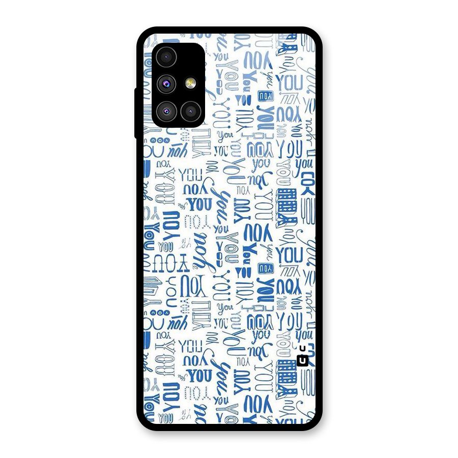 You Pattern Glass Back Case for Galaxy M51