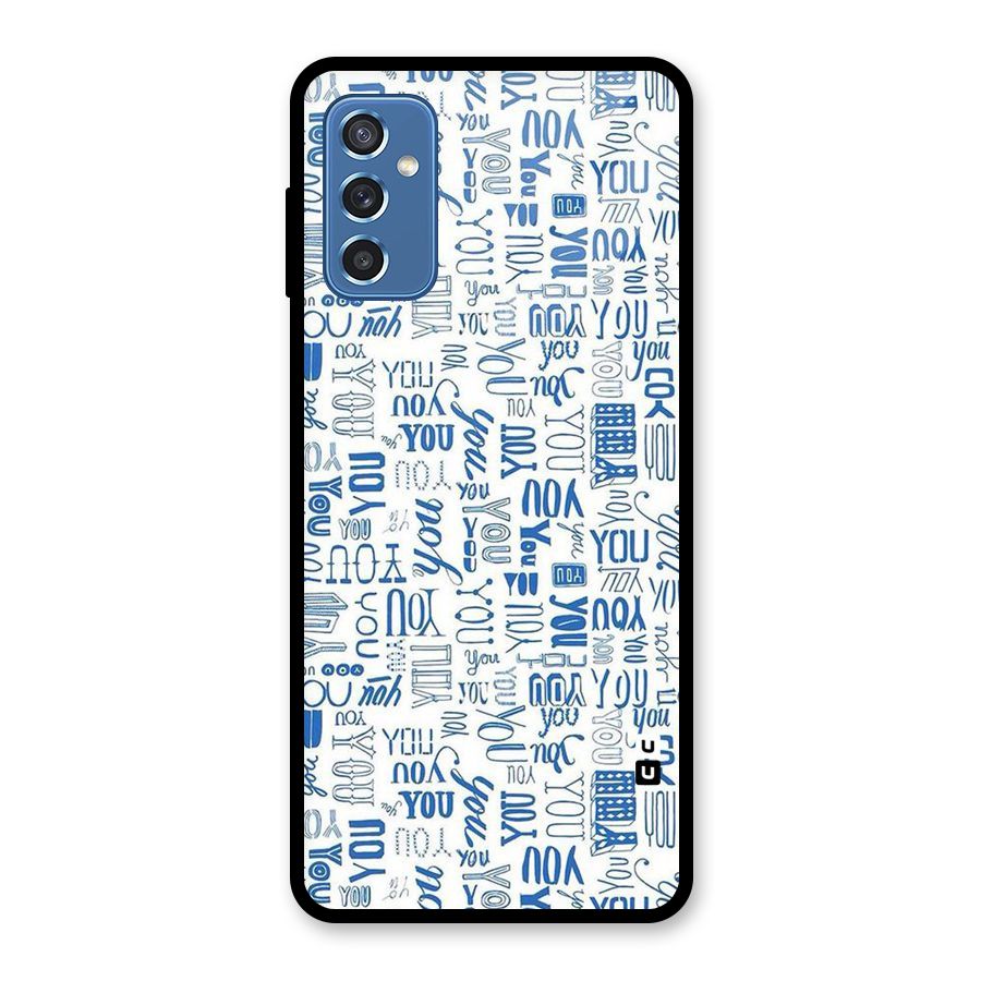 You Pattern Glass Back Case for Galaxy M52 5G
