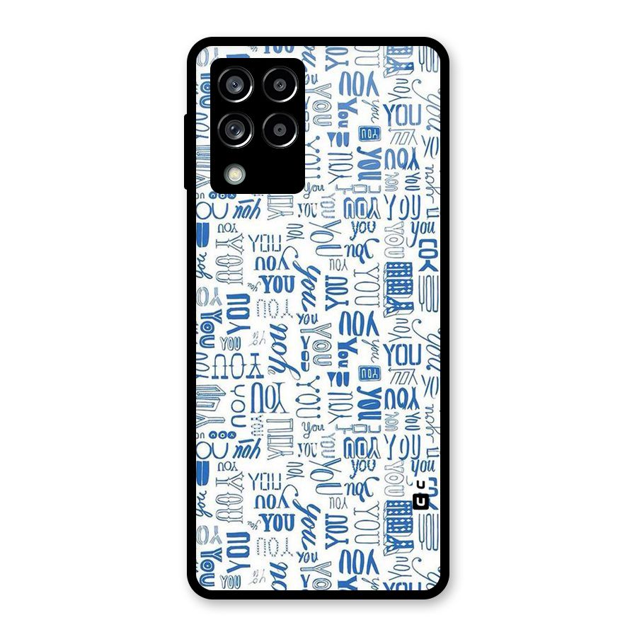 You Pattern Glass Back Case for Galaxy M53 5G
