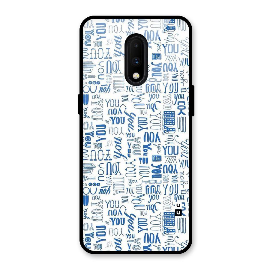 You Pattern Glass Back Case for OnePlus 7