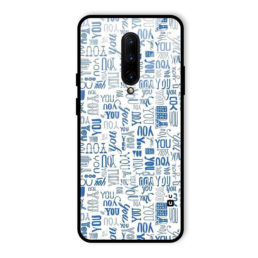 You Pattern Glass Back Case for OnePlus 7 Pro