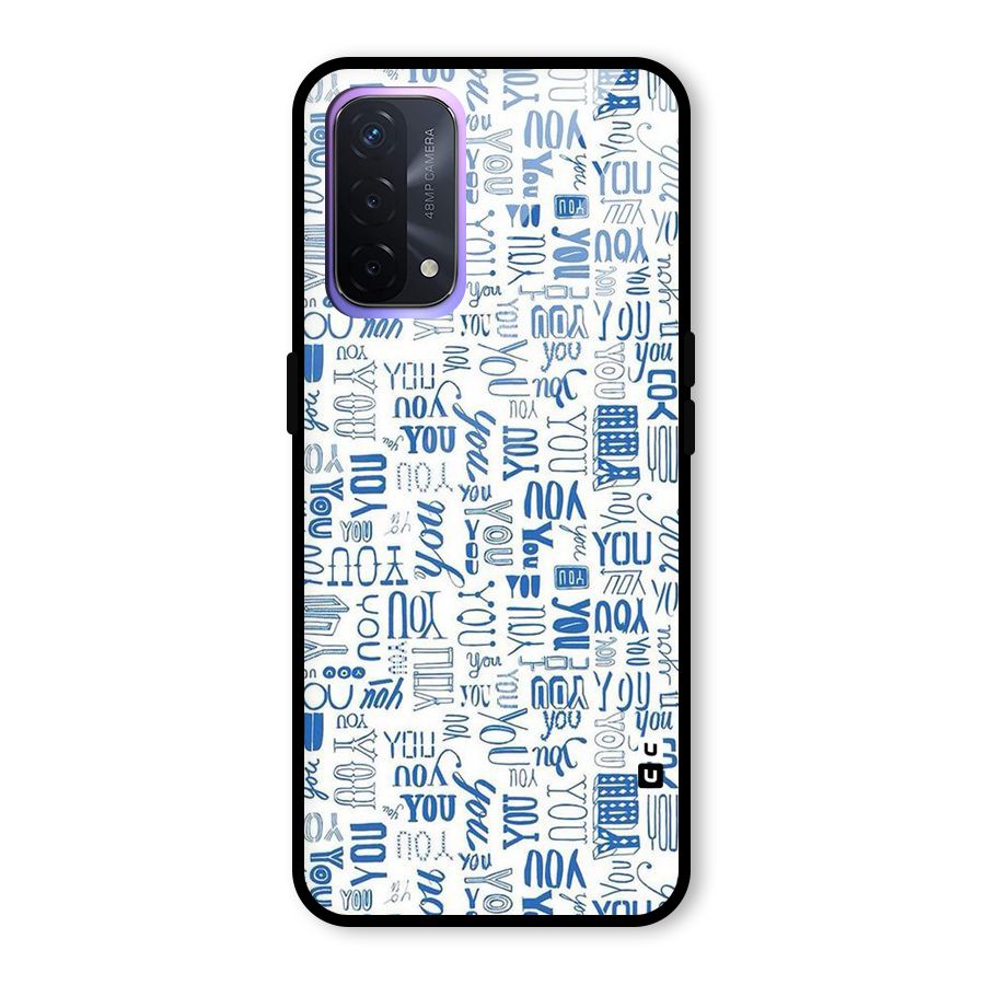 You Pattern Glass Back Case for Oppo A74 5G