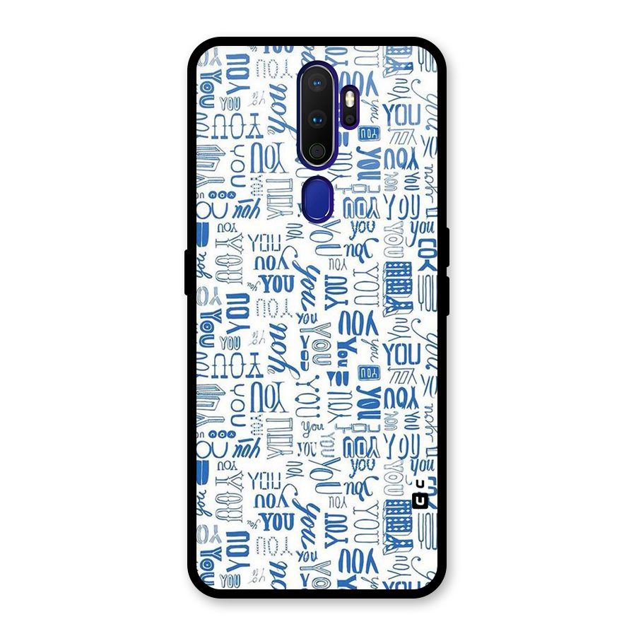 You Pattern Glass Back Case for Oppo A9 (2020)