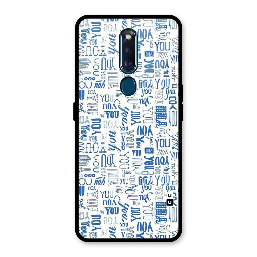 You Pattern Glass Back Case for Oppo F11 Pro