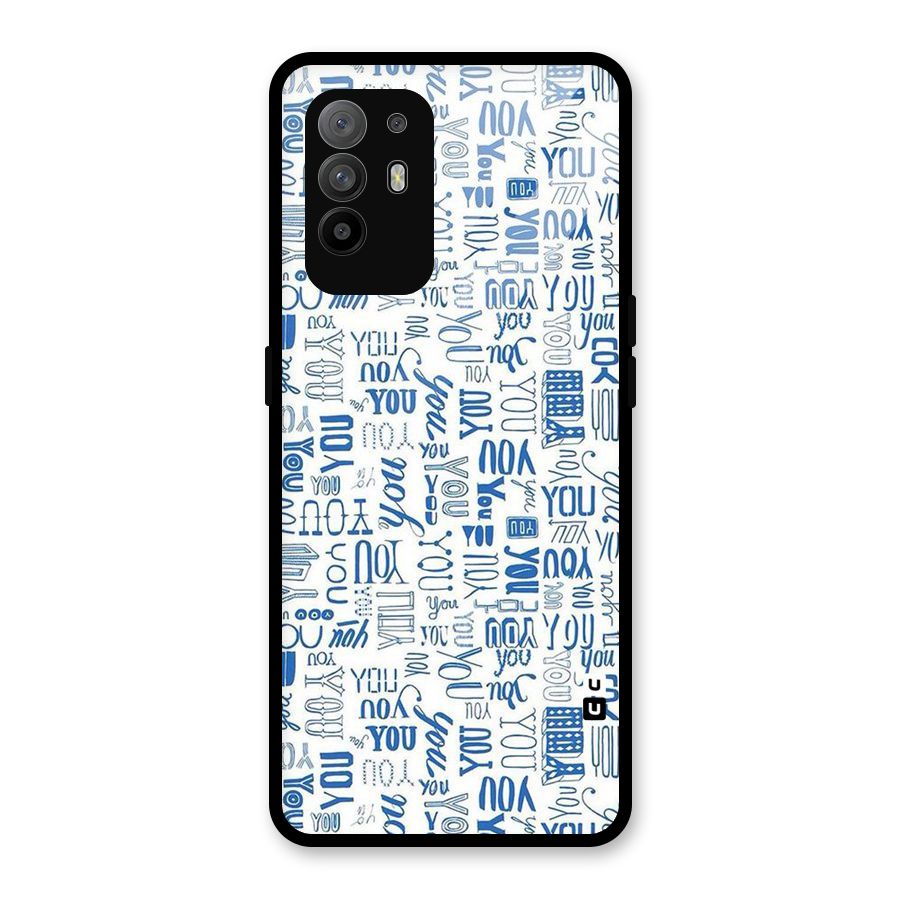 You Pattern Glass Back Case for Oppo F19 Pro Plus 5G