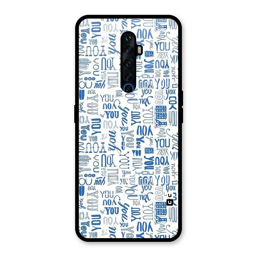 You Pattern Glass Back Case for Oppo Reno2 F
