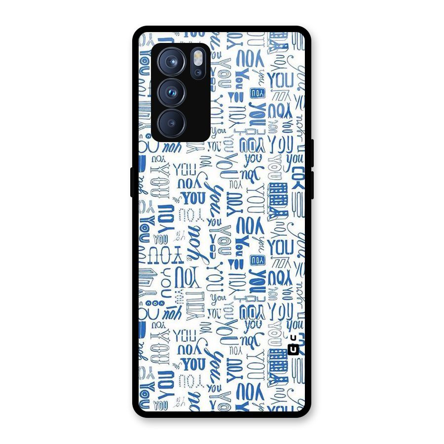 You Pattern Glass Back Case for Oppo Reno6 Pro 5G