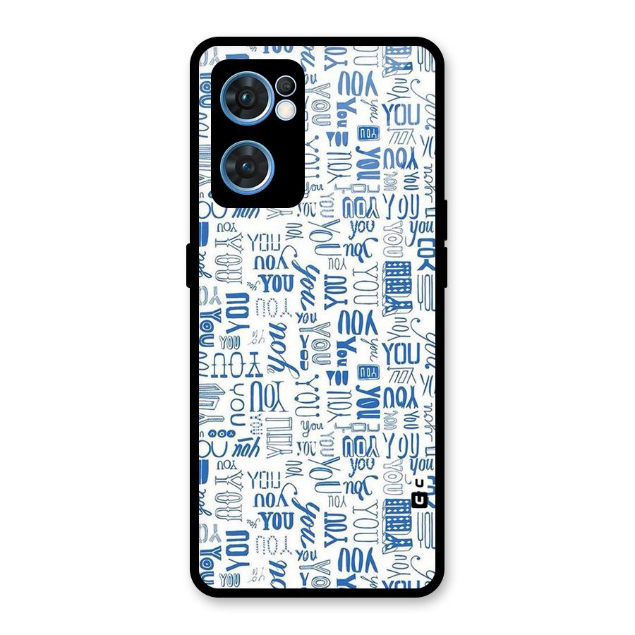 You Pattern Glass Back Case for Oppo Reno7 5G
