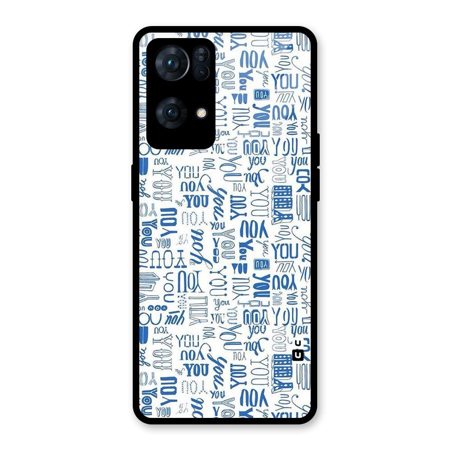 You Pattern Glass Back Case for Oppo Reno7 Pro 5G