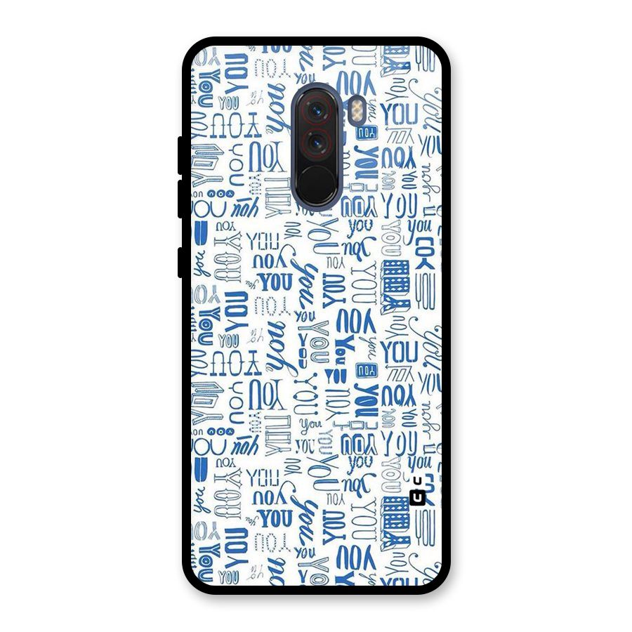 You Pattern Glass Back Case for Poco F1