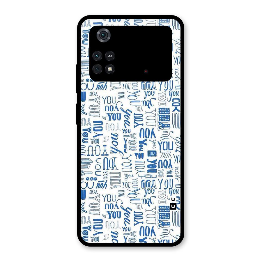 You Pattern Glass Back Case for Poco M4 Pro 4G