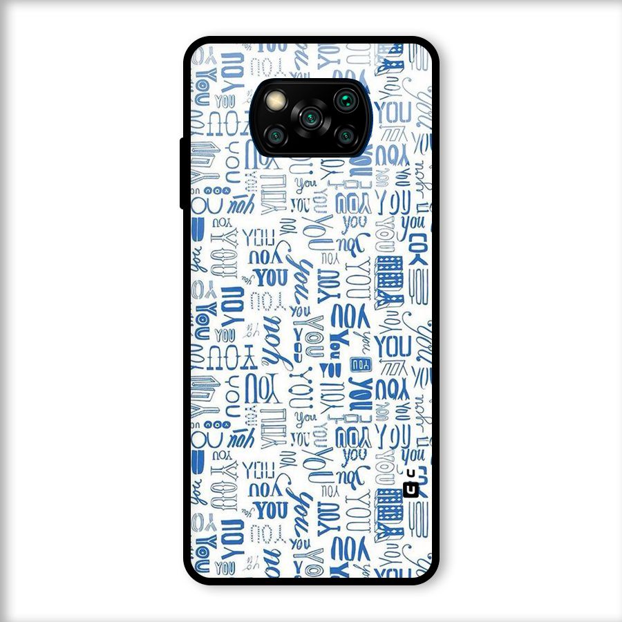 You Pattern Glass Back Case for Poco X3
