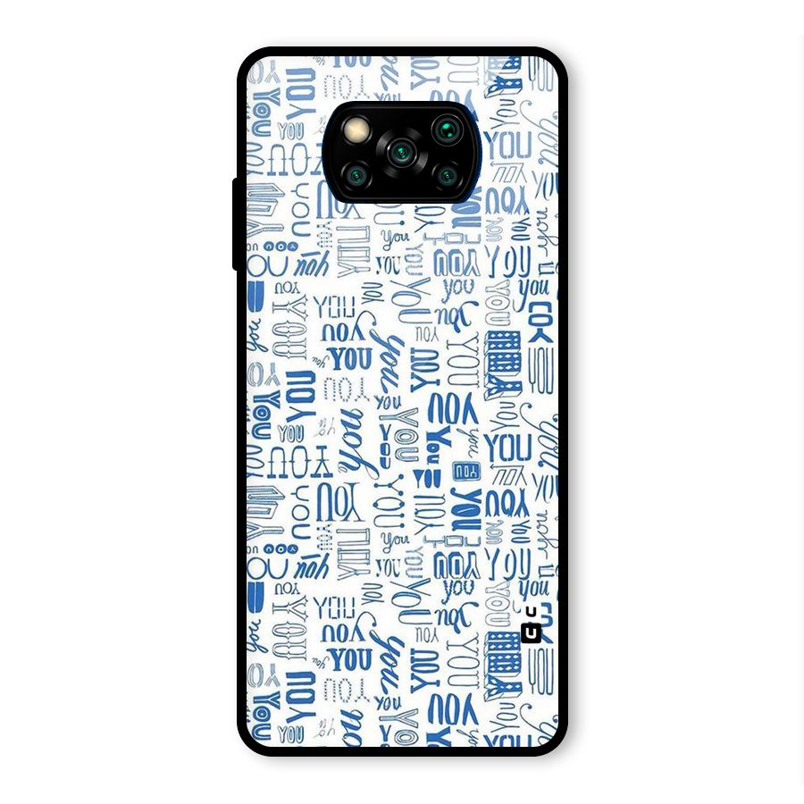You Pattern Glass Back Case for Poco X3 Pro