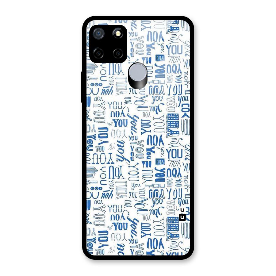 You Pattern Glass Back Case for Realme C15