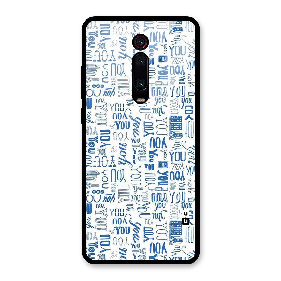 You Pattern Glass Back Case for Redmi K20 Pro
