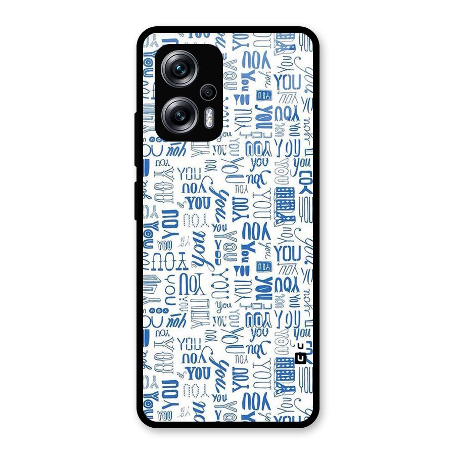 You Pattern Glass Back Case for Redmi K50i