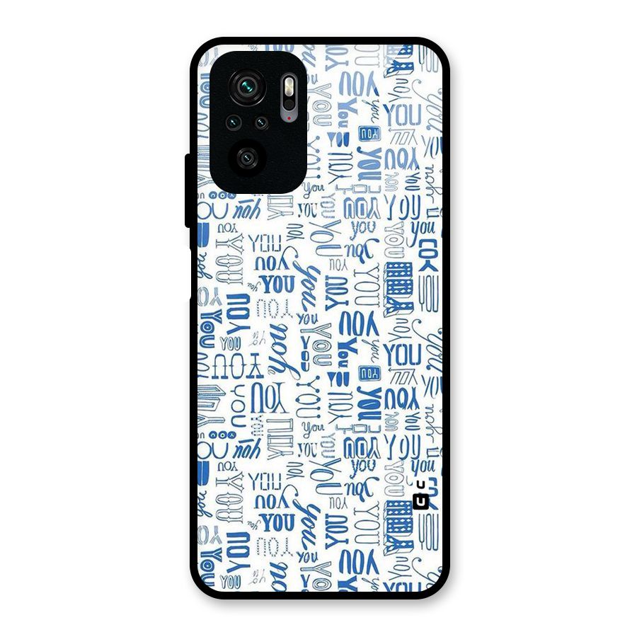 You Pattern Glass Back Case for Redmi Note 10S