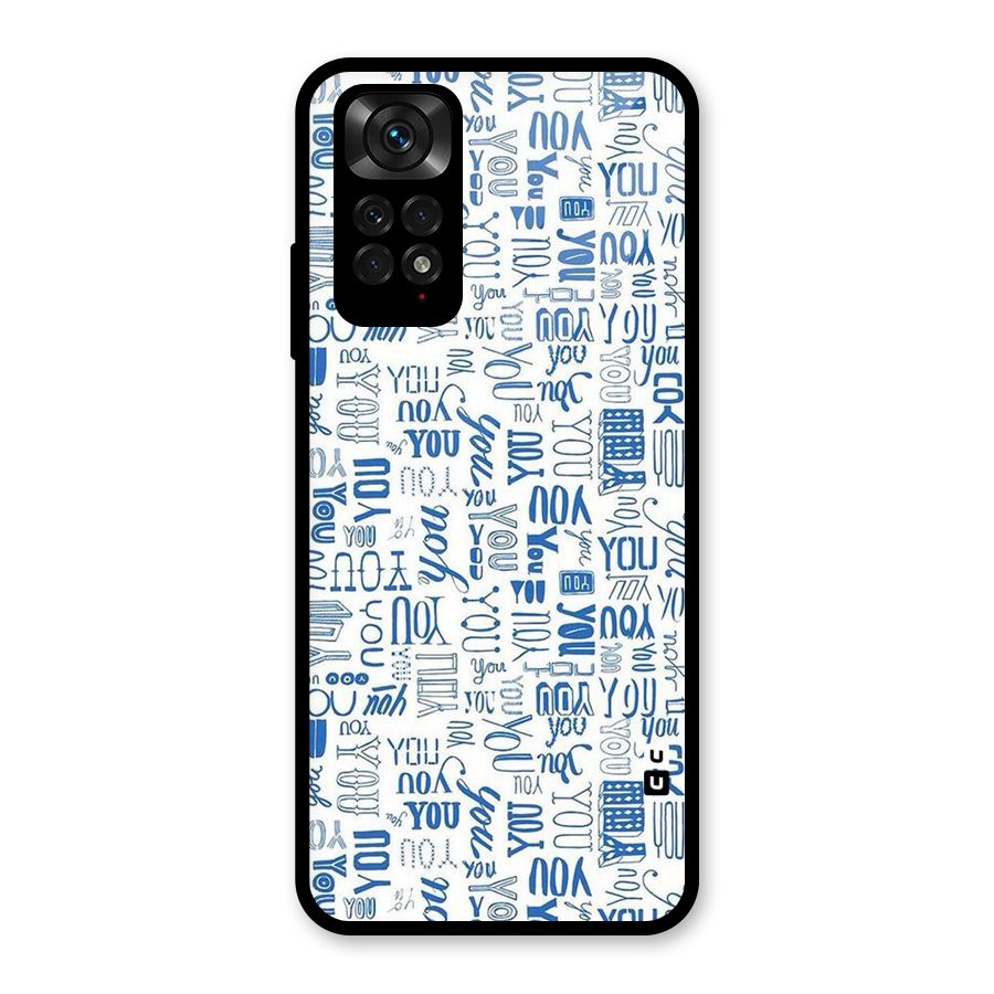 You Pattern Glass Back Case for Redmi Note 11
