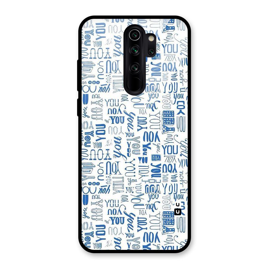 You Pattern Glass Back Case for Redmi Note 8 Pro