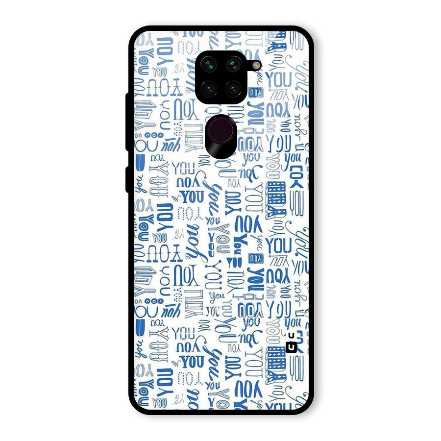 You Pattern Glass Back Case for Redmi Note 9