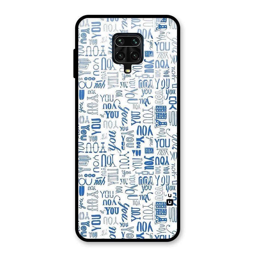 You Pattern Glass Back Case for Redmi Note 9 Pro Max