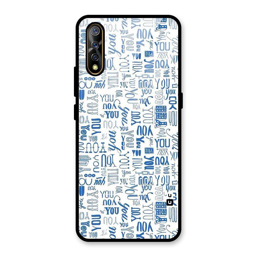 You Pattern Glass Back Case for Vivo S1