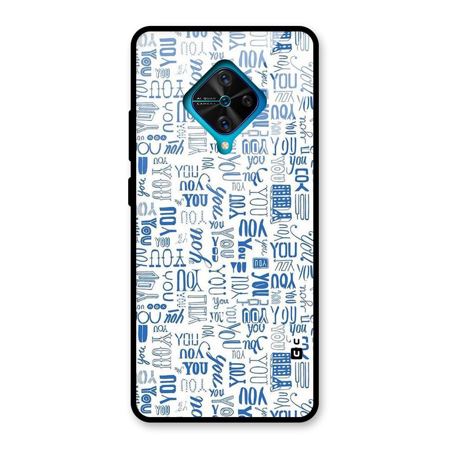 You Pattern Glass Back Case for Vivo S1 Pro