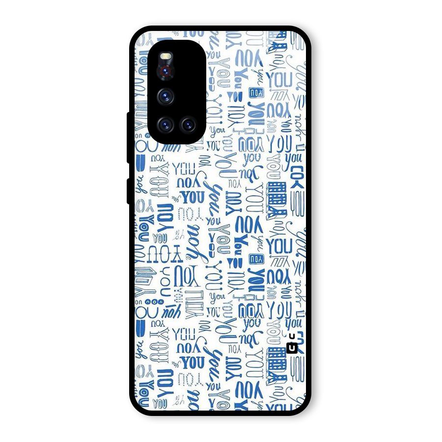 You Pattern Glass Back Case for Vivo V19
