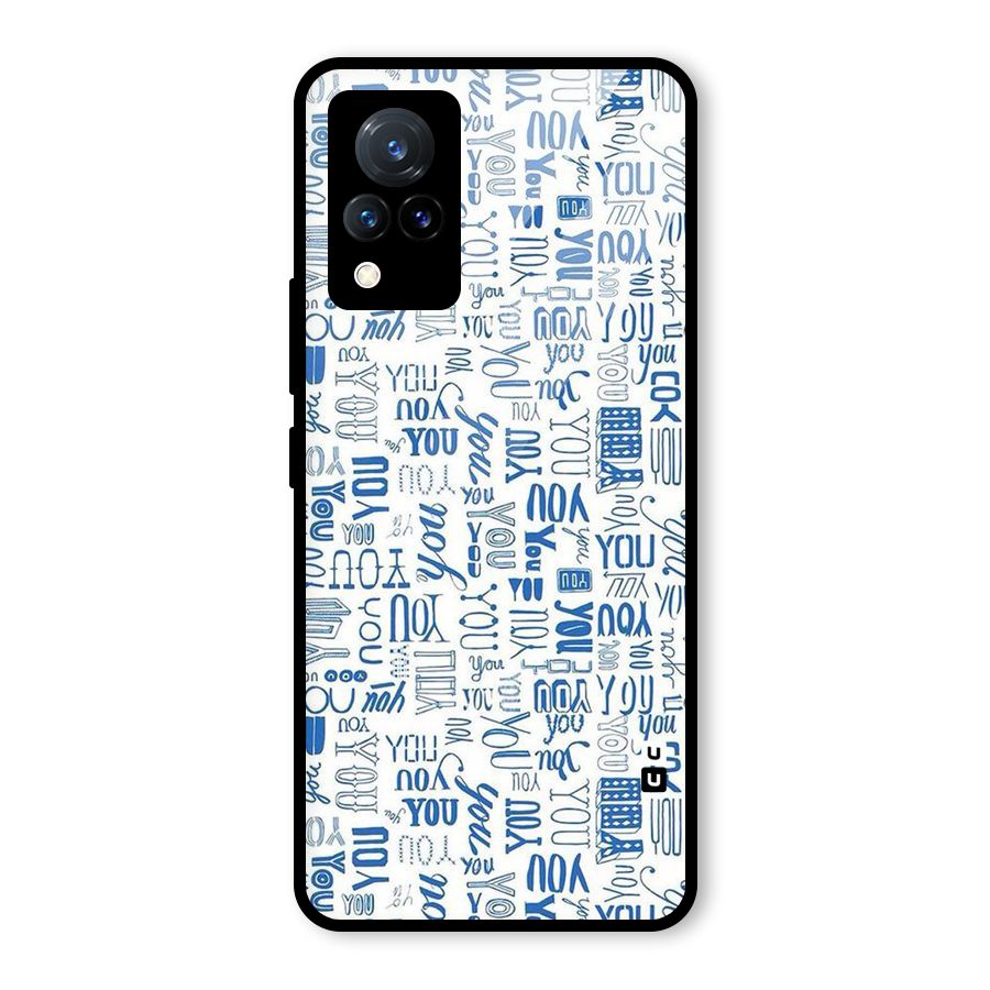 You Pattern Glass Back Case for Vivo V21 5G