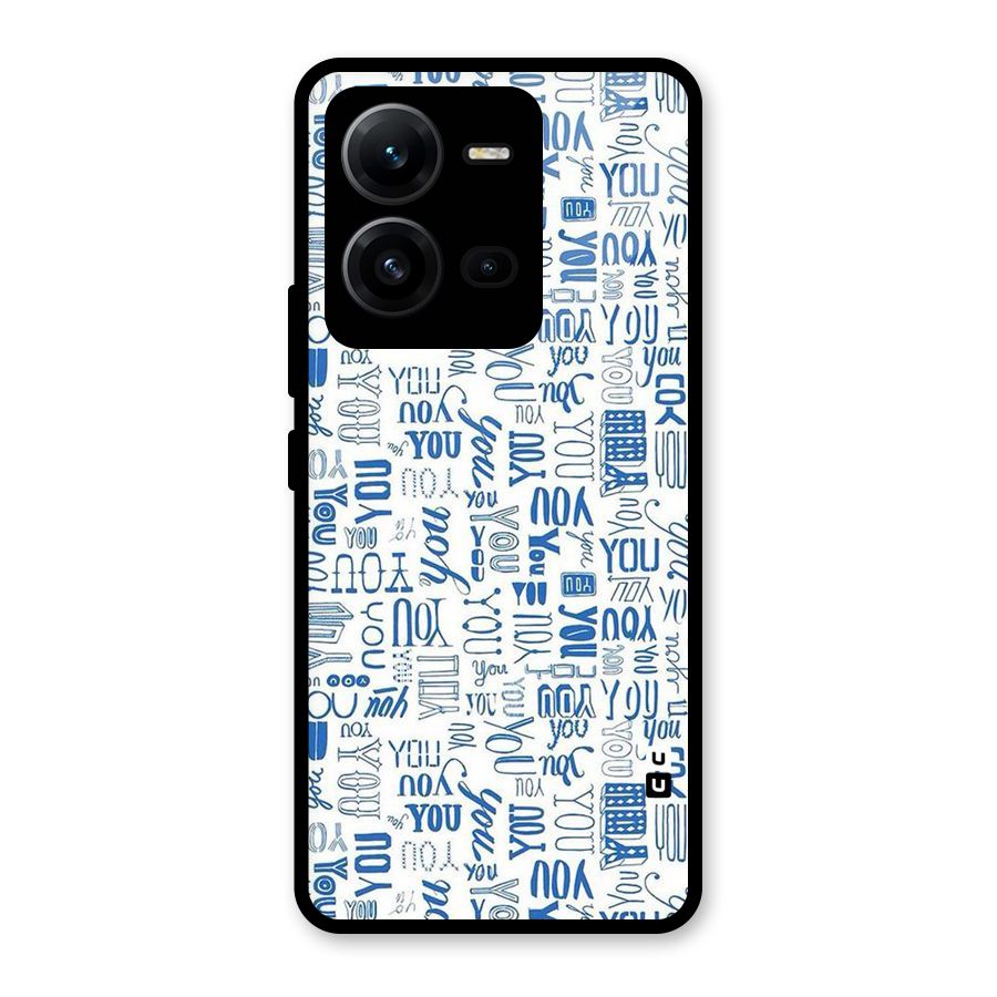 You Pattern Glass Back Case for Vivo V25