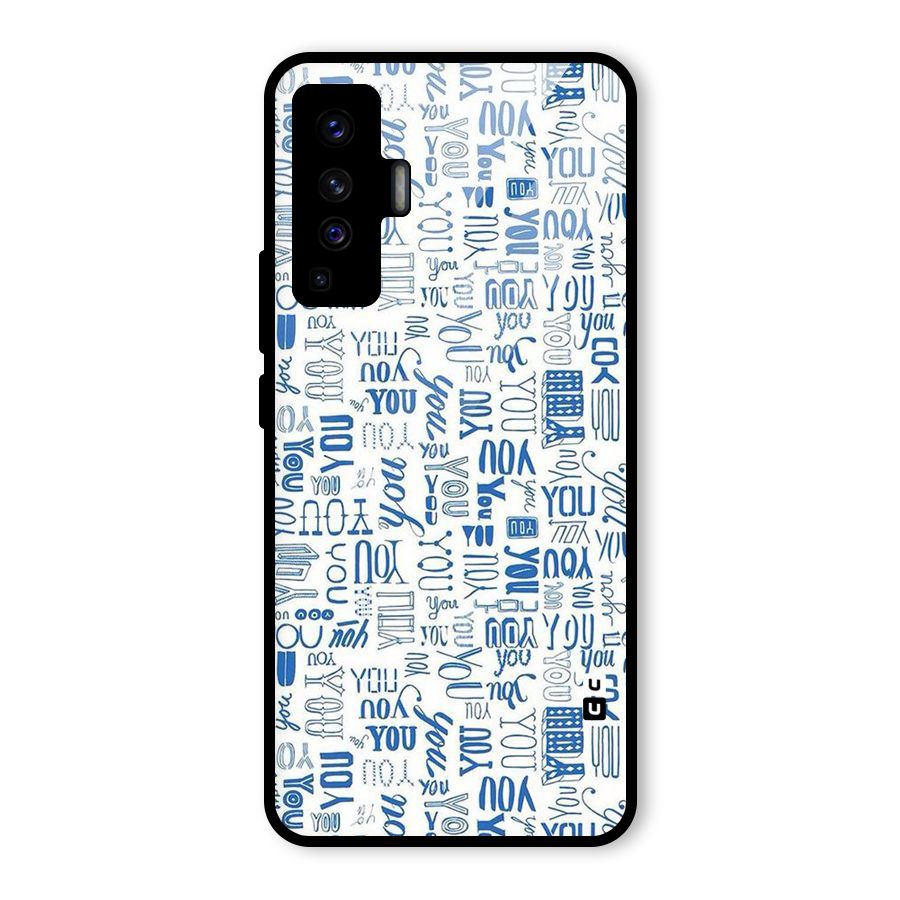 You Pattern Glass Back Case for Vivo X50